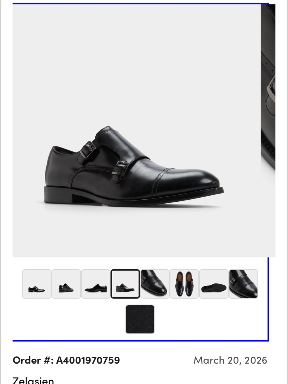 Aldo - BNIB Never Worn -  Black Leather Double Monk Strap Oxfords